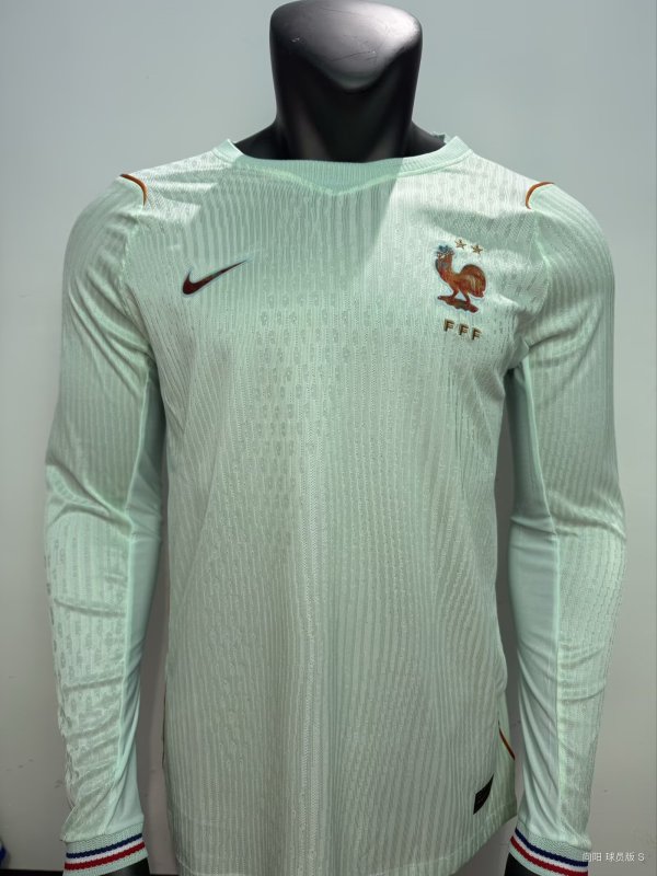 France Away Long Sleeve  Player 1:1 Quality Soccer Jersey 26-27 (2026)
