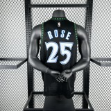 Minnesota Timberwolves  Black Retro  #25 ROSE NBA Jerseys  2026