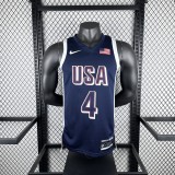 Golden State Warriors USA   Blue #4 GREEN  1:1 Quality NBA Season Jerseys 2024 Olympic Games