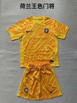 Netherlands goalkeeper   Kids 1:1 Quality Soccer Jersey   24-25
