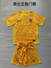 Netherlands goalkeeper   Kids 1:1 Quality Soccer Jersey   24-25
