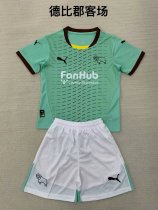 Derby County  away  kids  1:1 Quality Soccer Jersey   24-25