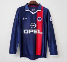 Retro Paris Long  Home 1:1 Quality Soccer Jersey  2001-2002