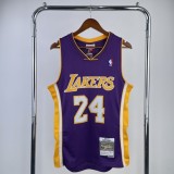 Los Angeles Lakers Kobe  #24 BRYANT Purple V-neck  NBA Jerseys  2008-2009