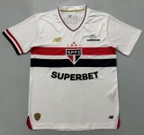 Sao Paulo home with advertisement  fans 1:1 Quality Soccer Jersey  25-26