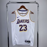 Los Angeles Lakers White 23 James  round neck  NBA Jerseys 2023
