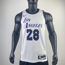 Los Angeles Lakers City Edition   White  #28 HACHIMURA 1:1 Quality NBA Season Jerseys 2023
