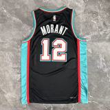 Memphis Grizzlies Retro  Black  #12 MORANT 1:1 Quality NBA Jerseys 2026