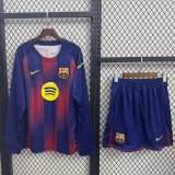 Barcelona  Home Long With Pants Sets fans 1:1 Quality Soccer Jersey 25-26