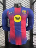 Barcelona home Long Sleeve Player  1:1 Quality Soccer Jersey   25-26
