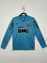 Retro Santos Long  Blue 1:1 Quality Soccer Jersey  2012-2013