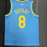 Los Angeles Lakers  Blue #8 BRYANT round neck  MPLS 1:1 Quality NBA Season Jerseys