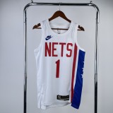 Brooklyn Nets Retro  White  #1 BRIDGES 1:1 Quality NBA  Season Jerseys 2023