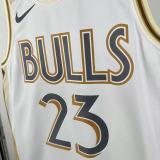 Chicago Bulls White City Edition #23 JORDAN 1:1 Quality NBA  Season Jerseys 2025