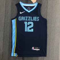 Memphis Grizzlies Dark  Blue #12 MORANT 1:1 Quality NBA Jerseys  75 Year