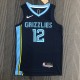 Memphis Grizzlies Dark  Blue #12 MORANT 1:1 Quality NBA Jerseys  75 Year