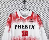 AS Cannes Home Long Sleeve  Fans 1:1 Quality Soccer Jersey  1991-1992