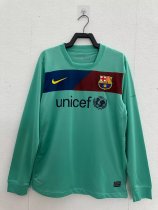 Retro Barcelona long  Away Green  1:1 Quality Soccer Jersey   2010-2011
