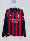 AC Milan home long   fans 1:1 Quality Soccer Jersey 25-26