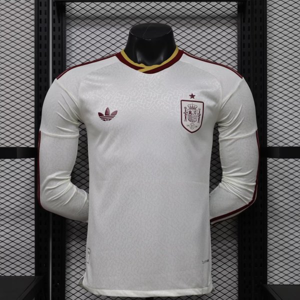 Spain Away Long Sleeve   Player 1:1 Quality Soccer Jersey 26-27 (2026)