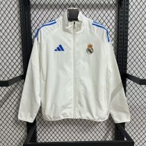 Real Madrid  Windbreaker  White 1:1 Quality Soccer Jersey  25-26