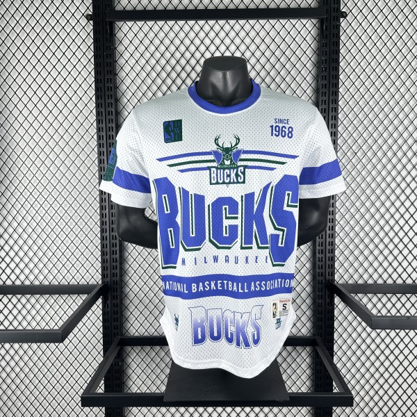 Retro Milwaukee Bucks Mitchellness  White 1:1 Quality NBA Jerseys  2026