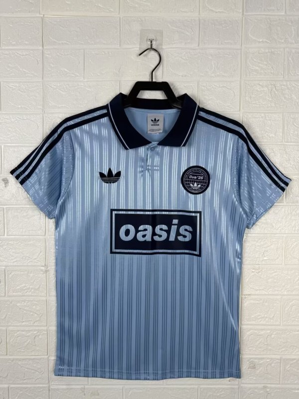 Adidas Clover T-shirt  Blue Fans 1:1 Quality Soccer Jersey  25-26