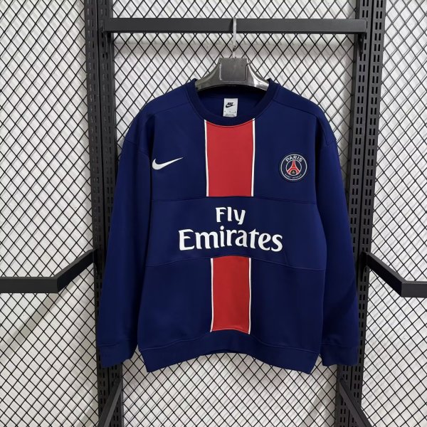 PSG Paris Hoodie Blue Jacket  Tracksuit  1:1 Quality Soccer Jersey  25-26