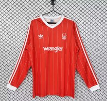 Retro Nottingham Forest Home Long Sleeve  1:1 Quality Soccer Jersey 1982-1984