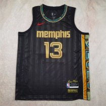 Memphis Grizzlies City Edition Black #13 JACKSON JR. 1:1 Quality NBA Jerseys 2021