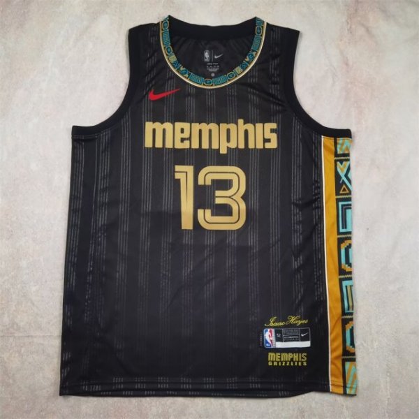 Memphis Grizzlies City Edition Black #13 JACKSON JR. 1:1 Quality NBA Jerseys 2021