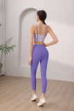yoga clothes  Musical note printing purple set
