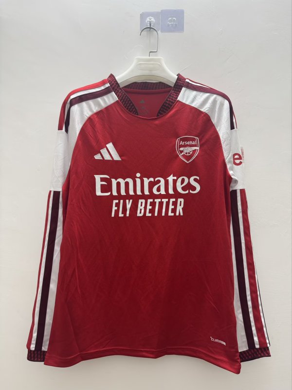 Arsenal Home  Fans Long Sleeve 1:1 Quality Soccer Jersey   26-27