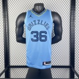Memphis Grizzlies City Edition Blue #36 SMART 1:1 Quality NBA Jerseys 2024