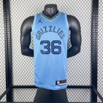 Memphis Grizzlies City Edition Blue #36 SMART 1:1 Quality NBA Jerseys 2024