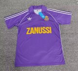 Retro Real Madrid Away Fans  Purple  1:1 Quality Soccer Jersey  1984-1985