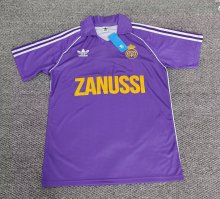 Retro Real Madrid Away Fans  Purple  1:1 Quality Soccer Jersey  1984-1985