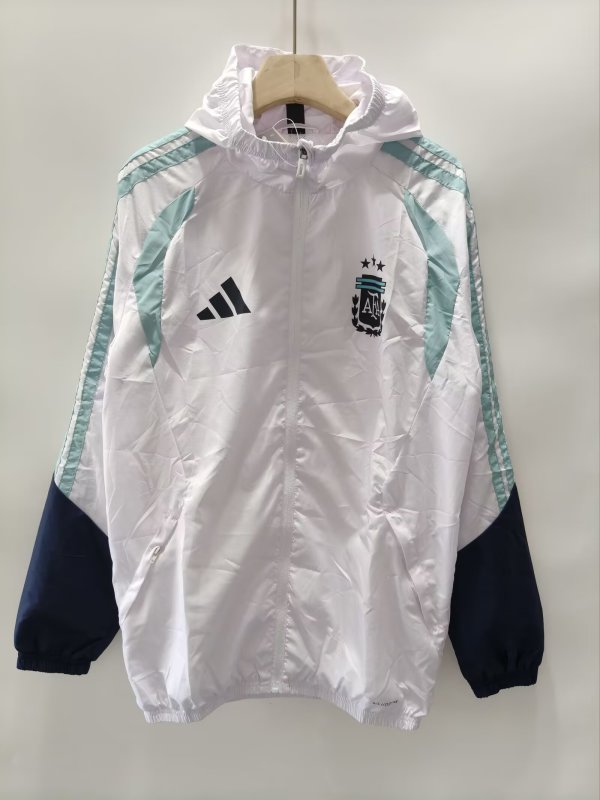 Argentina Windbreaker White 1:1 Quality Soccer Jersey 26-27 （2026）