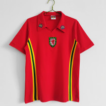 Retro Welsh home 1:1 Quality Soccer Jersey  1976