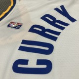 Golden State Warriors White V-Neck #2974 CURRY 1:1 Quality NBA Season Jerseys  75 Year