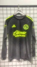 Club American Long Goalkeeper Black Fans 1:1 Quality Soccer Jersey  25-26