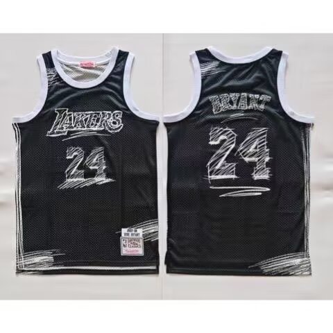 Los Angeles Lakers hand-drawn sketch Black   Kobe #24 BRYANT 1:1 Quality NBA Season Jerseys 2026
