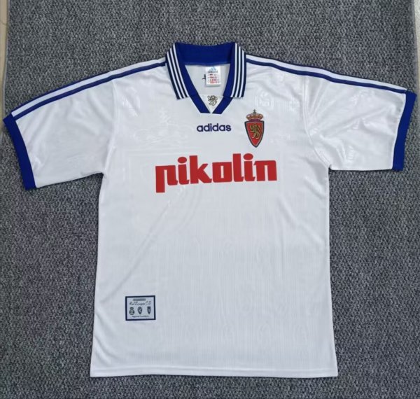 Retro Real Zaragoza  home Fans  1:1 Quality Soccer Jersey  1997-1998