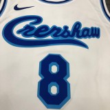 Los Angeles Lakers Kobe #8 BRYANT  White Retro  Latin NBA Jersey