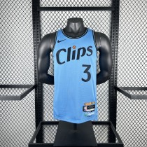 Los Angeles Clippers City #3 PAUL Blue NBA Jerseys  2025
