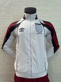 Retro England white Jacket  Tracksuit  1:1 Quality Soccer Jersey  1998