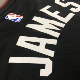 Miami Heat Black 6 James  V-neck  NBA Jerseys