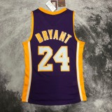 Los Angeles Lakers Kobe  #24 BRYANT Purple V-neck  NBA Jerseys  2008-2009