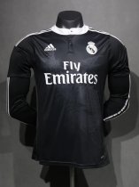 Retro  Real Madrid player  long  third  Away Black  1:1 Quality Soccer Jersey    2014-2015