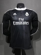 Retro  Real Madrid player  long  third  Away Black  1:1 Quality Soccer Jersey    2014-2015